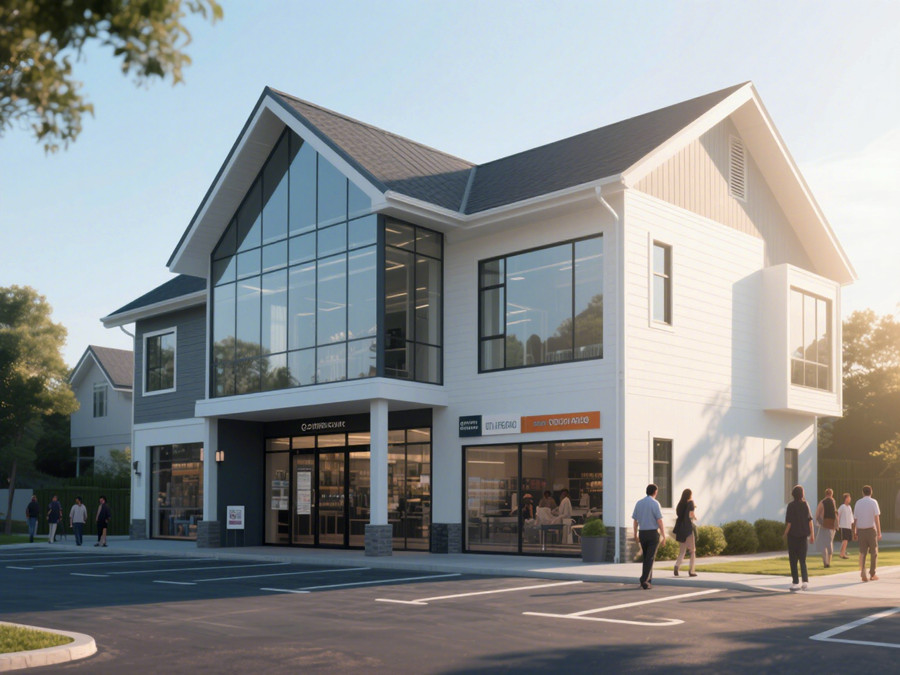 被用做商業(yè)用途的輕鋼房屋 被用做商業(yè)用途的輕鋼房屋