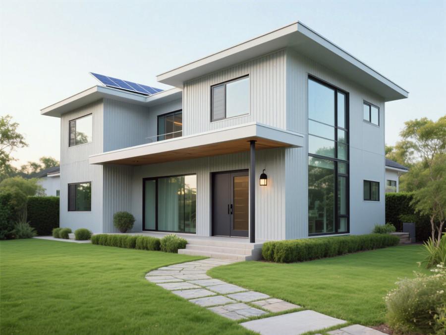 搭建完成的輕鋼別墅 搭建完成的輕鋼別墅