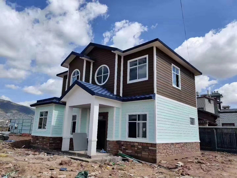 吉馬輕鋼別墅公司搭建好的一棟輕鋼別墅 吉馬輕鋼別墅公司搭建好的一棟輕鋼別墅