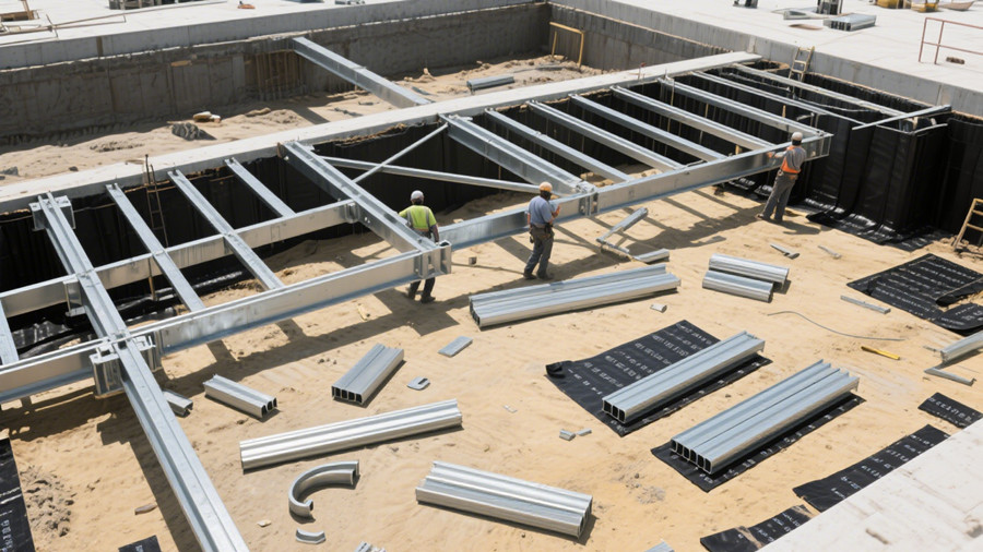 輕鋼別墅施工現場
